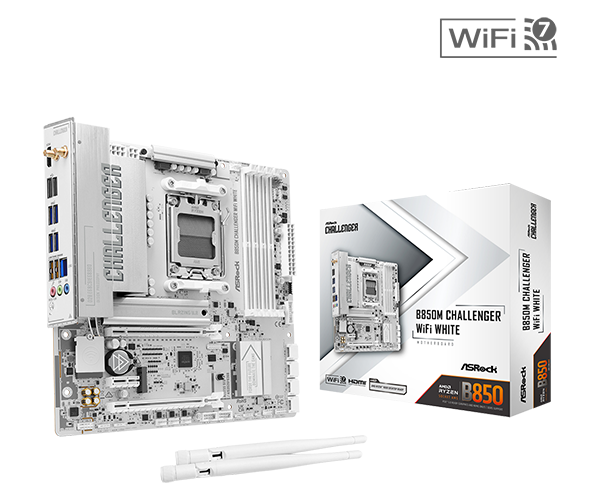 マザーボード ASRock B850 CHALLENGER WiFi WHITE ASRock > B850 Challenger WiFi White